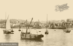 Guernsey, St Peter Port from White Rock 1892