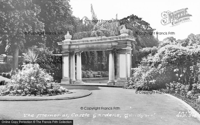 Photo of Guildford, Castle Gardens, The Memorial c.1965