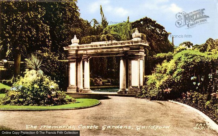 Photo of Guildford, Castle Gardens, The Memorial c.1965