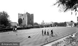 Castle Grounds And Bowling Green c.1955, Guildford