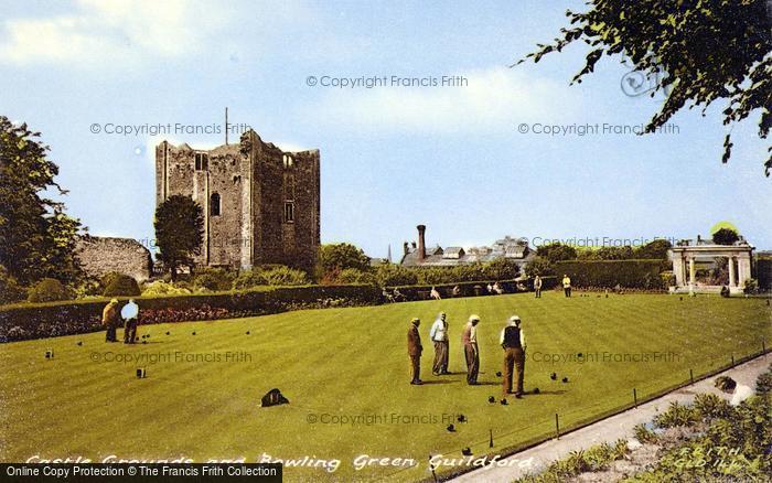 Photo of Guildford, Castle Grounds And Bowling Green c.1955