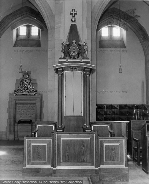 Photo of Guildford, Cathedral, Bishop's Throne c.1960