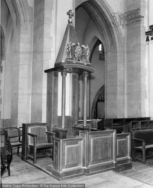 Photo of Guildford, Cathedral, Bishop's Throne c.1960