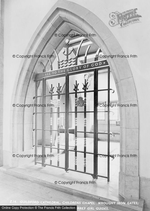 Photo of Guildford, Cathedral, Children's Chapel Wrought Iron Gates c.1965