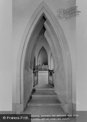 Cathedral, Entrance And Wrought Iron Gates To Children's Chapel c.1965, Guildford
