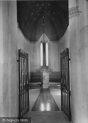 Cathedral, Entrance To Baptistry With Font c.1960, Guildford