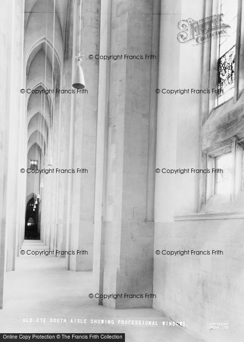 Photo of Guildford, Cathedral South Aisle, Showing Professional Windows c.1960