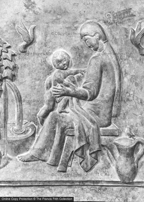 Photo of Guildford, Cathedral, South Porch, Elemental Occupations Of Women   Motherhood c.1965