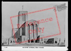 Drawing Of The Cathedral c.1952, Guildford