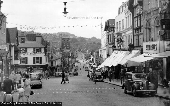 Photo of Guildford, High Street c.1953