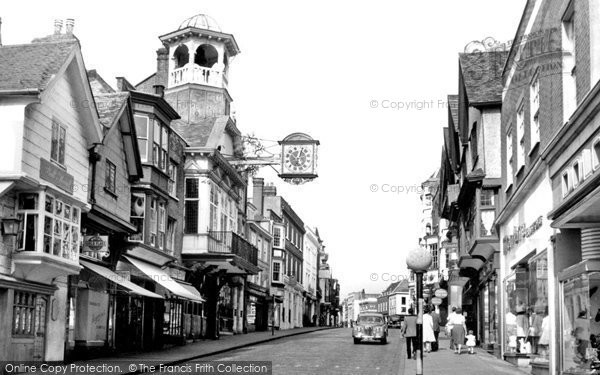 Photo of Guildford, High Street c.1965