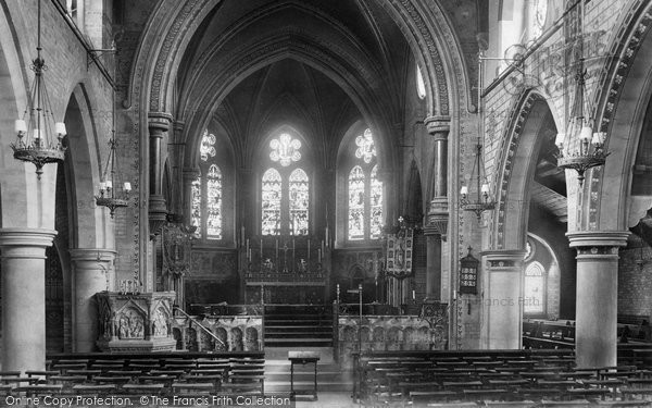 Photo of Guildford, St Nicholas Church interior 1907