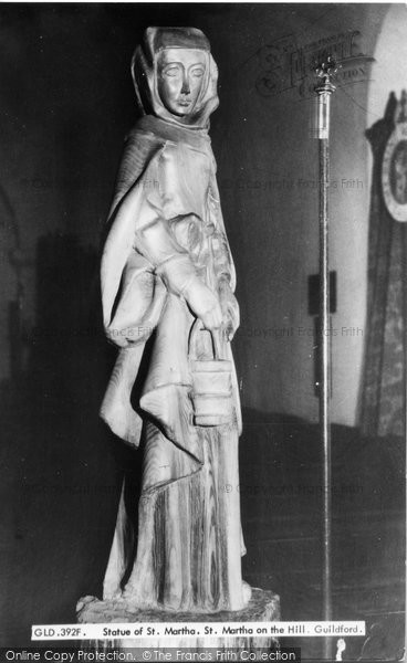 Photo of Guildford, Statue Of St Martha, St Martha On The Hill c.1965
