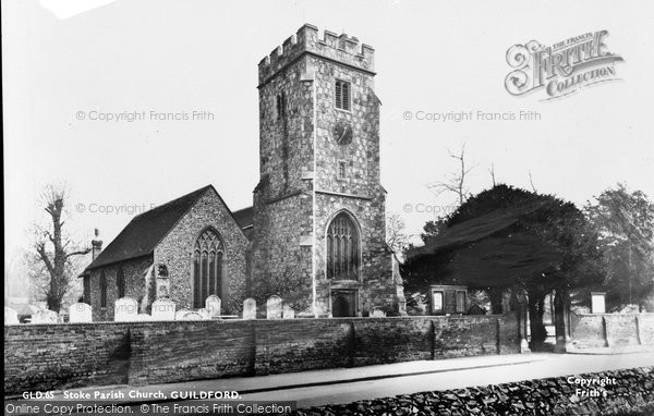 Photo of Guildford, Stoke Parish Church c.1955