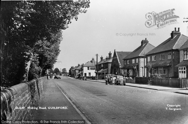 Photo of Guildford, Woking Road c.1955