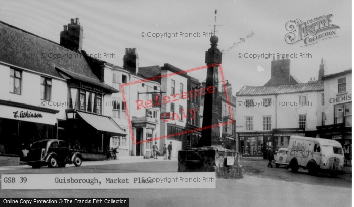 Photo of Guisborough, Market Place c.1955