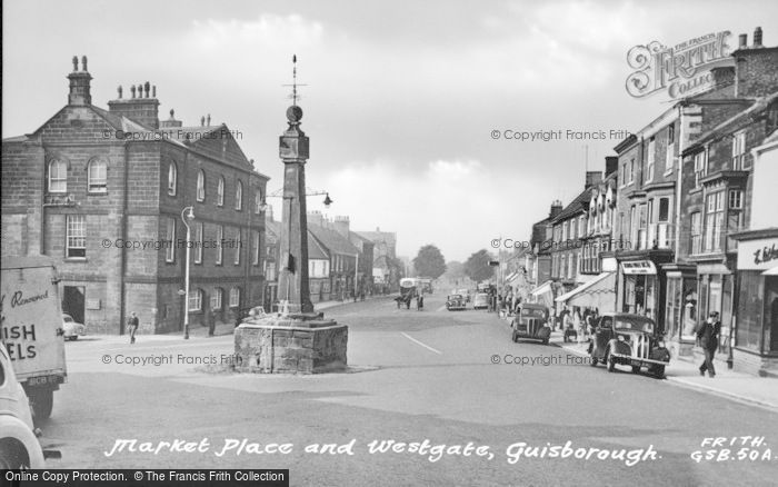 Photo of Guisborough, Market Place c.1960