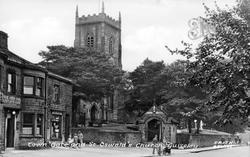 The Town Gate And St Oswald's Church c.1955, Guiseley