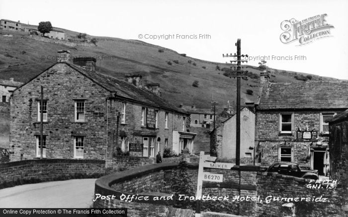Photo of Gunnerside, The Post Office And Troutbeck Hotel c.1955