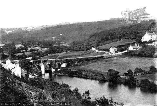 Devon Great Consols Map Photo Of Gunnislake, Devon Great Consols Mine 1893