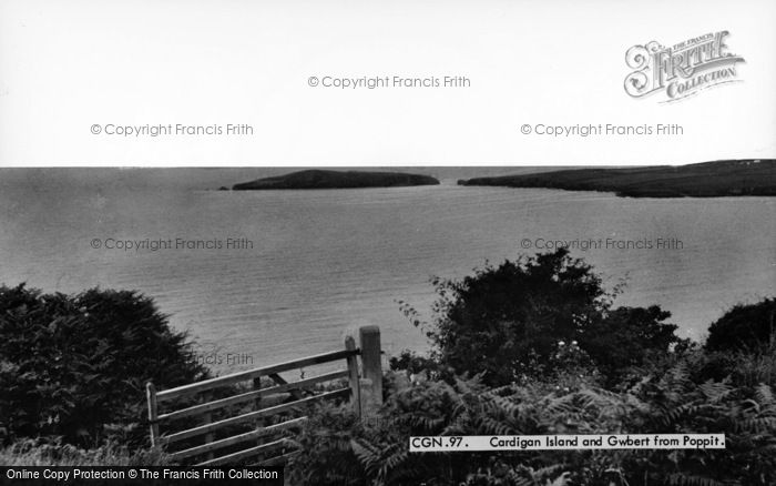 Photo of Gwbert On Sea, And Cardigan Island From Poppit c.1960