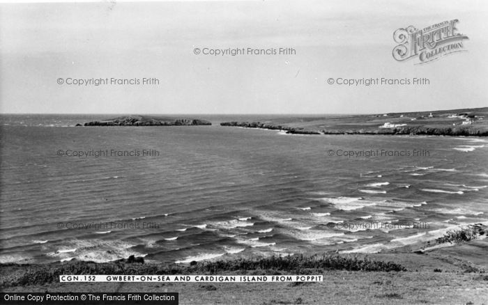 Photo of Gwbert On Sea, And Cardigan Island From Poppit c.1965
