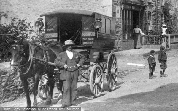 Photo of Gweek, Waggon In The Village 1904