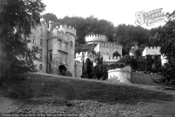 Photo of Gwrych Castle, from the Park 1890