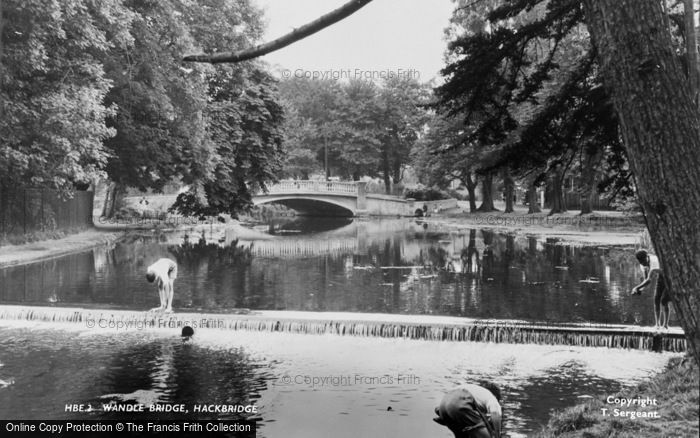 Photo of Hackbridge, Wandle Bridge c.1955