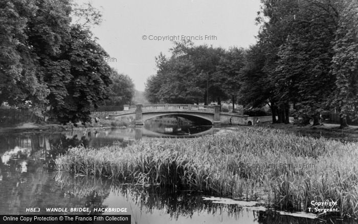 Photo of Hackbridge, Wandle Bridge c.1955