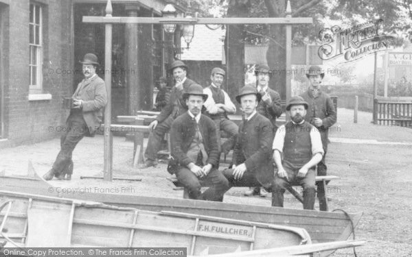 Photo of Hackney, Men By The River Lea 1884