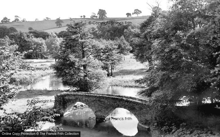 Photo of Haddon Hall, Dorothy Vernon's Bridge c.1955