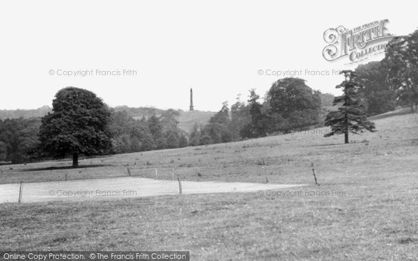 Photo of Hagley, Cricket Field And Monument, Hagley Park c.1955