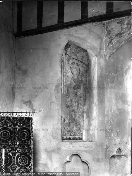 Photo of Hailes, Abbey, Paintings On South Wall 1924