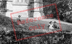 Children Outside St Mary's Church 1911, Hales