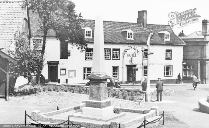 Halesworth, War Memorial and Kings Arms Hotel c1955 Photo of Halesworth, War Memorial And Kings Arms Hotel c.1955