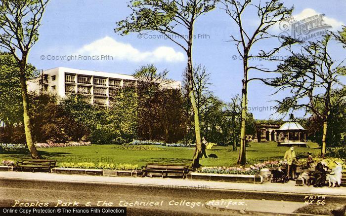 Photo of Halifax, People's Park And Percival Whitley College Of Further Education c.1957