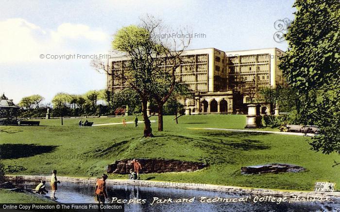 Photo of Halifax, People's Park And Percival Whitley College Of Further Education c.1960