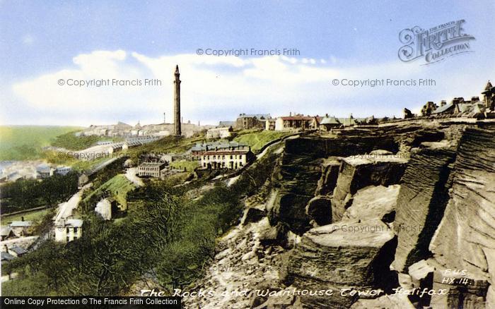 Photo of Halifax, The Rocks And Wainhouse Tower c.1955