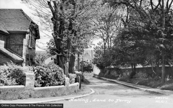Photo of Halling, Lane To Ferry c.1955