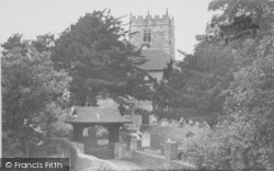 St Wilfrid's Church And Lychgate c.1955, Halton