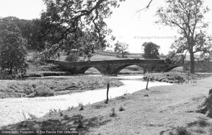 Photo of Halton West, The River And Bridge c.1950