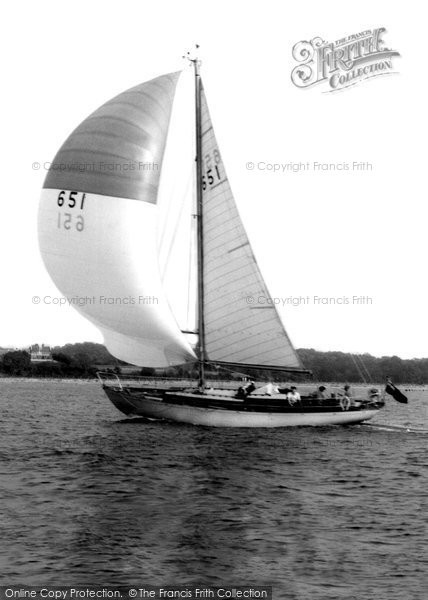Photo of Hamble, Boat On The River c.1960
