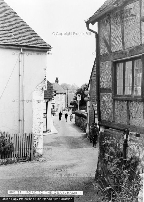 Photo of Hamble, Road To The Quay c.1955
