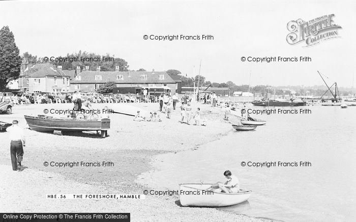 Photo of Hamble, The Foreshore c.1955