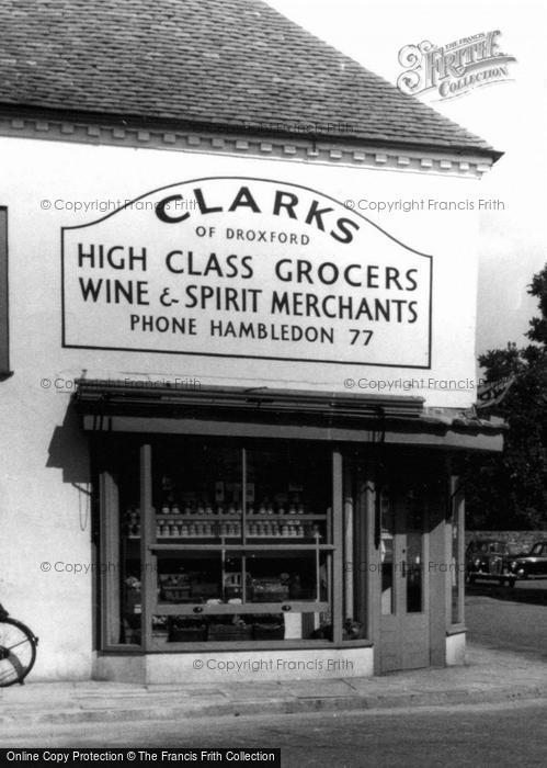 Photo of Hambledon, Clarks High Class Grocers c.1960