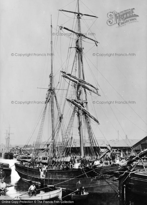 Photo of Hamburg, The Porthmadog Brigantine, The Edward Windus c.1900