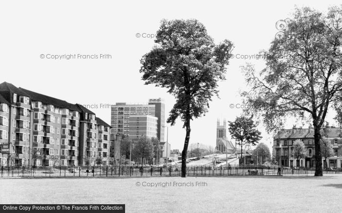 Photo of Hammersmith, Church From Furnivall Gardens c.1960