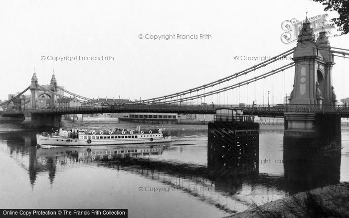 Photo of Hammersmith, The Bridge c.1960