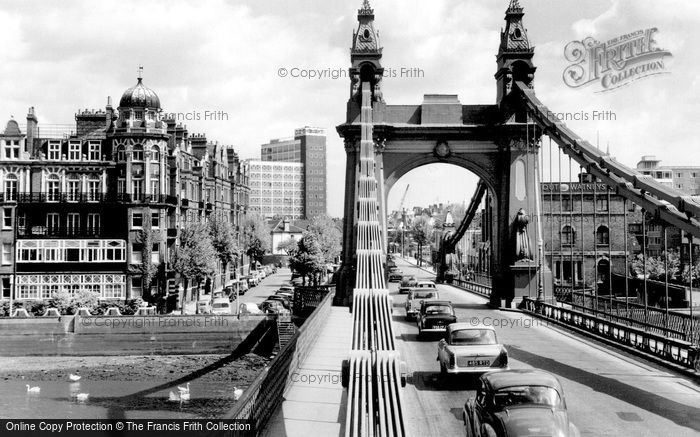 Photo of Hammersmith, The Bridge c.1965
